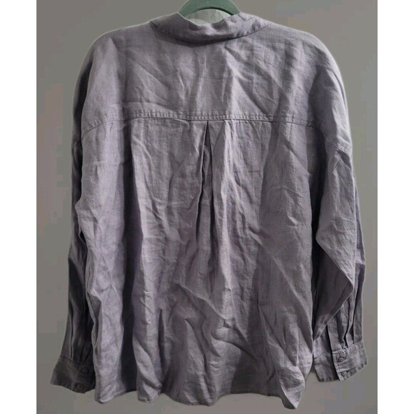 The Drop India 100% Linen Shirt Lilac Size XXL Business Office Career Spring NEW - Picture 10 of 10